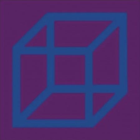 Линогравюра Lewitt - Cubes in Color on Color (Purple/Blue)