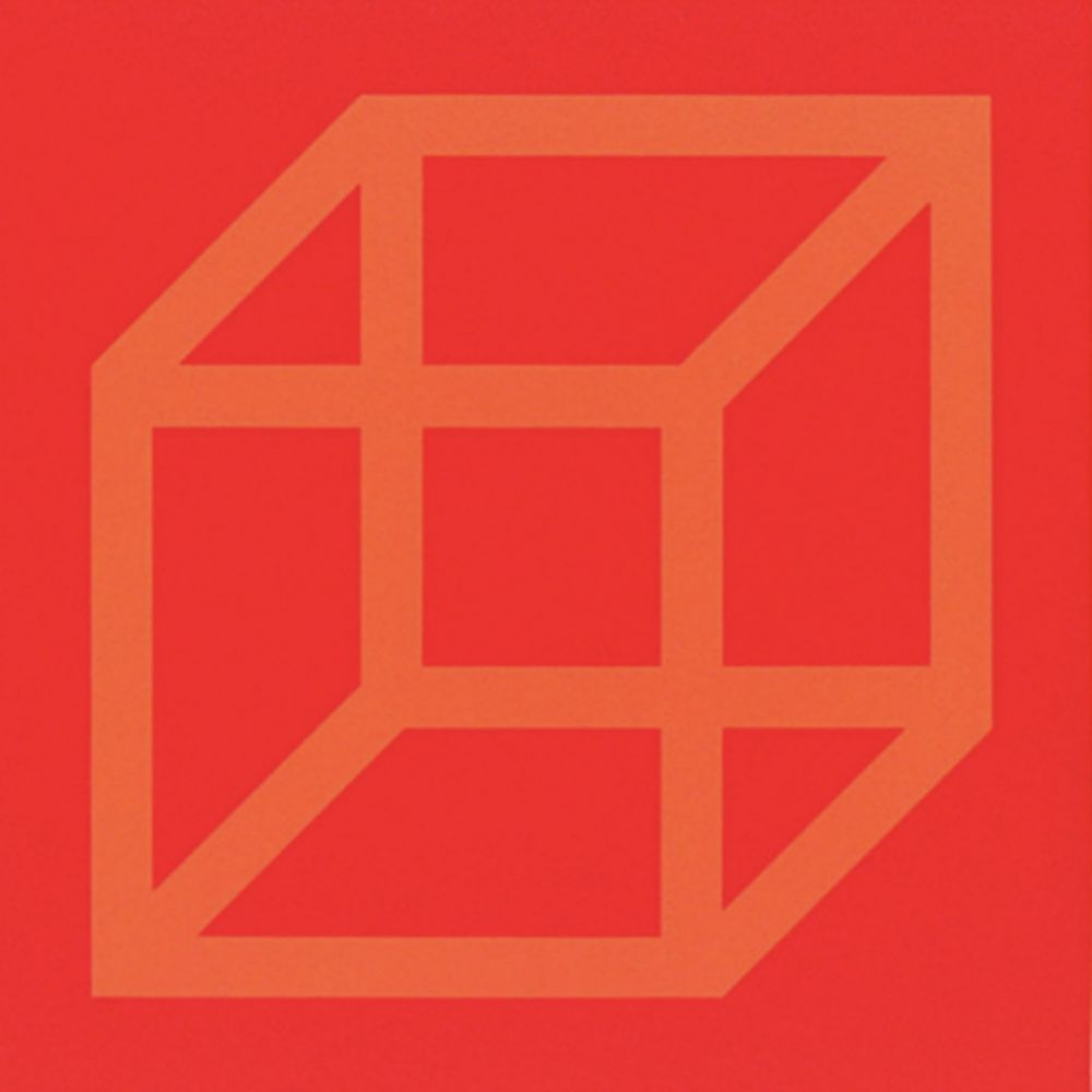 Линогравюра Lewitt - Cubes in Color on Color (Yellow/Red)_copy