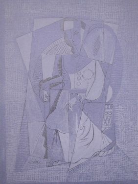 Литография Lhote - Cubistic woman (femme assise)