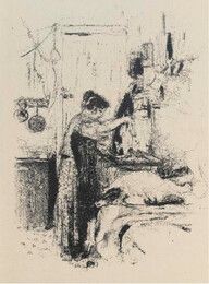Литография Vuillard - Cuisine. Recueil de 117 recettes. Illustré par Edouard Vuillard (6 lithographies originales), André Dunoyer de Segonzac (6 eaux-fortes originales), André Villeboeuf (6 eaux-fortes originales)