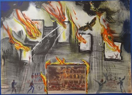 Литография Dali - Currier & Ives : Life of a Fireman