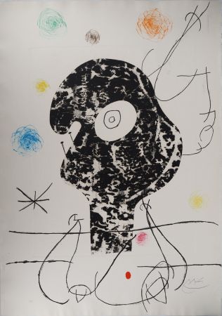 Гравюра Miró - Cyclope dans les étoiles (Emehpylop)