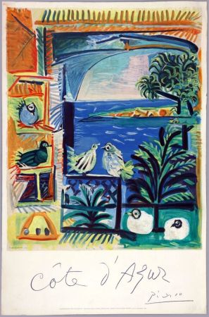 Литография Picasso - CÔTE D'AZUR (1961)