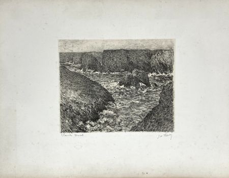 Литография Monet - Côte rocheuse. Vers 1892. 