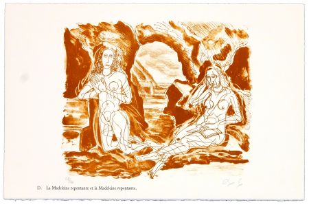Литография Nørgaard - D. La Madeleine et la Madeleine repentante