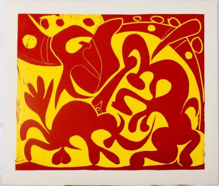 Линогравюра Picasso - Dans l'arène (rouge)