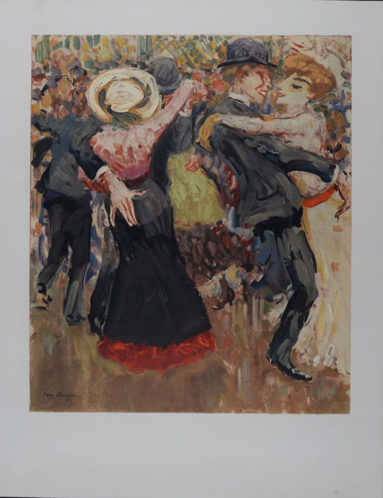 Литография Van Dongen - Danse au Moulin de la Galette, 1972