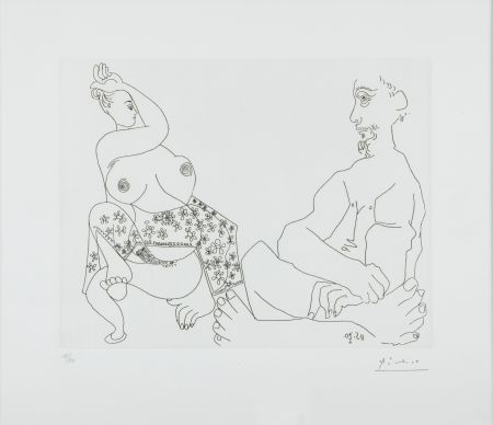 Офорт Picasso - Danse du Ventre devant Homme impassible
