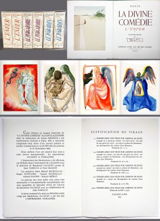 Иллюстрированная Книга Dali - Dante : LA DIVINE COMÉDIE. 6 volumes. 100 planches couleurs et suites de décompositions (1959-1963).