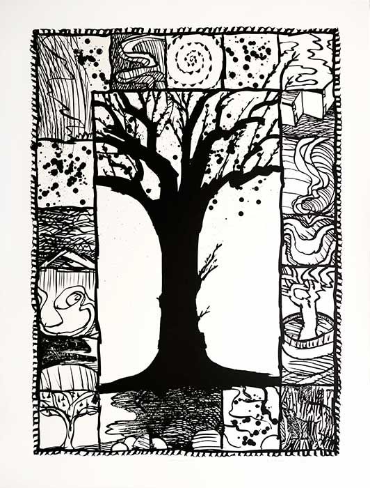 Литография Alechinsky - D'arbre et d'encre