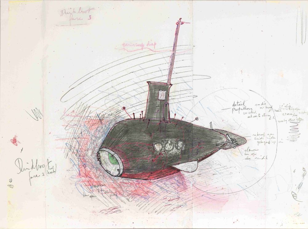 Сериграфия Panamarenko - De Duikboot : project Panamarenko faze III XL