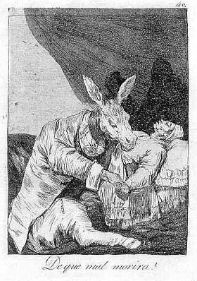 Офорт И Аквитанта Goya - De que mal morirà?