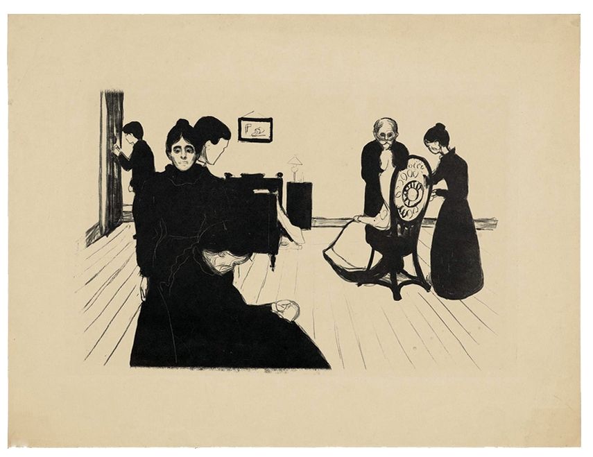 Литография Munch - Death in the Sickroom