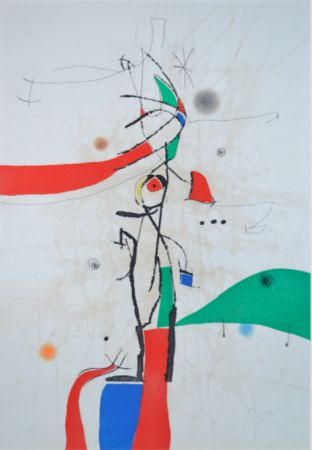 Офорт И Аквитанта Miró - Demi Mondaine A Sa Fenetre - D742