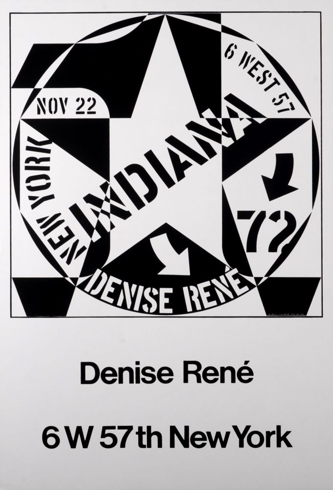 Литография Indiana - Denise René - Hand-signed