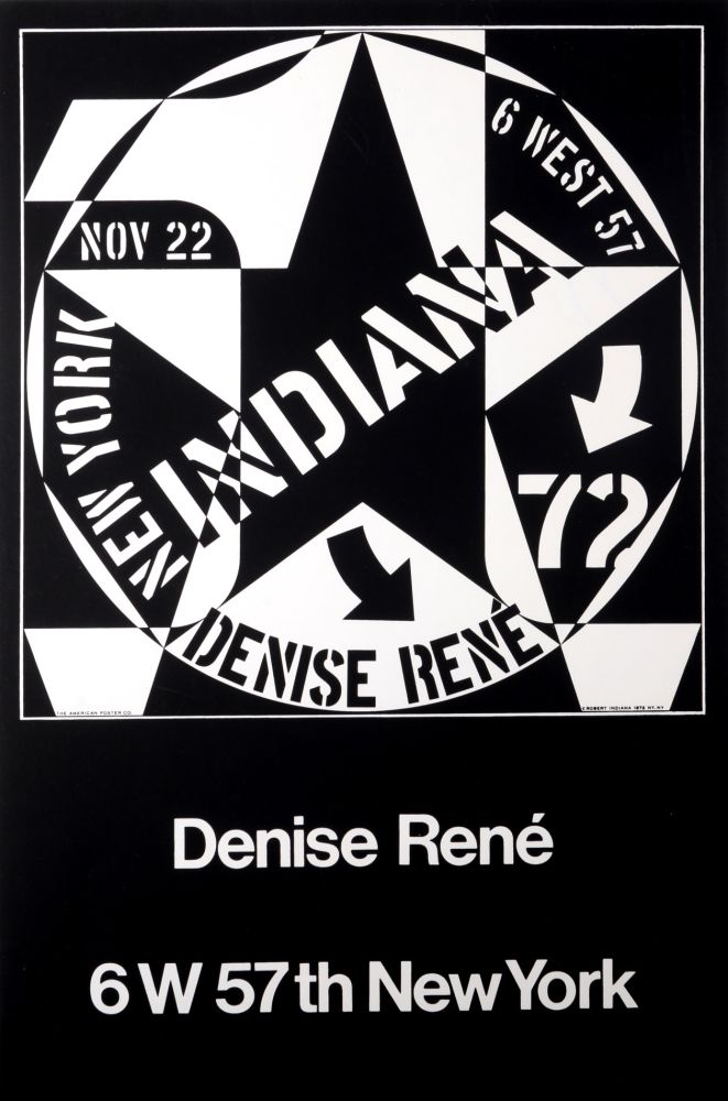 Литография Indiana - Denise René - Hand-signed