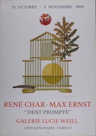 Литография Ernst - Dent Prompte, Galerie Lucie Weill, 1969
