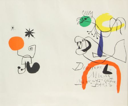 Литография Miró - DERRIER LE MIRROIR