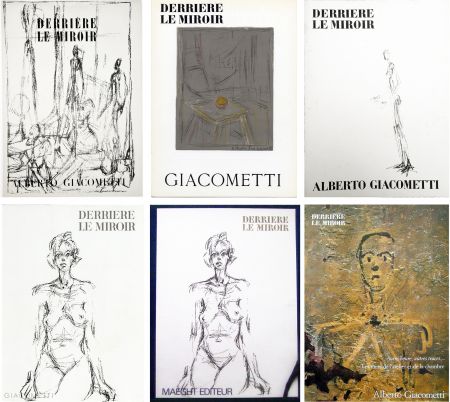 Иллюстрированная Книга Giacometti - DERRIÈRE LE MIROIR. COLLECTION COMPLÈTE DES NUMÉROS CONSACRÉS À ALBERTO GIACOMETTI (Avec 23 lithographies)