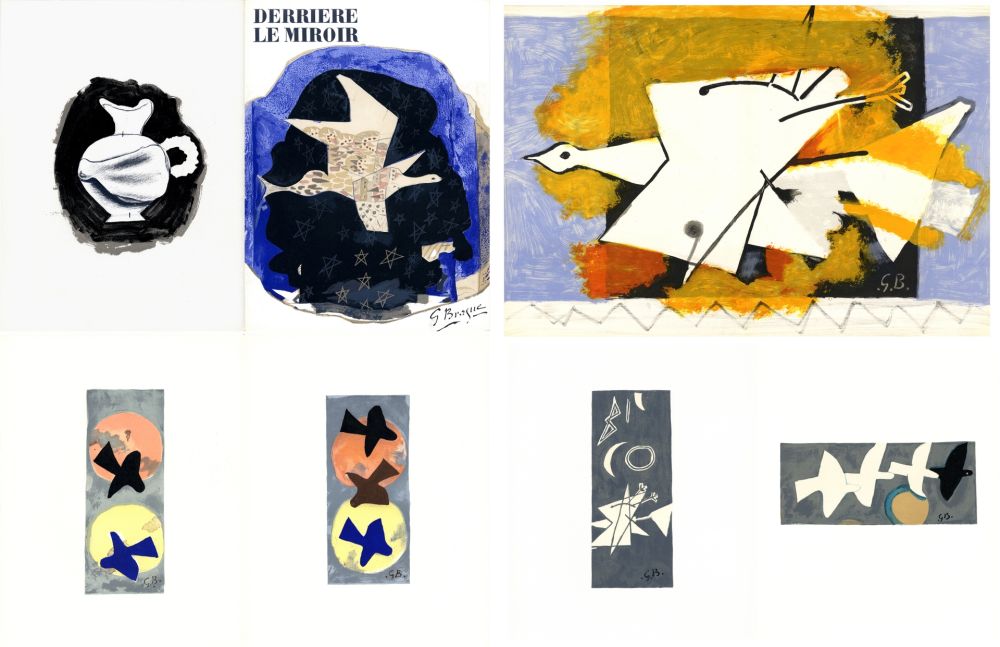 Иллюстрированная Книга Braque - DERRIÈRE LE MIROIR N° 115. BRAQUE. 9 lithographies couleurs (1959)