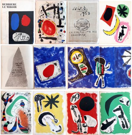 Иллюстрированная Книга Miró - DERRIÈRE LE MIROIR N° 57-58-59. MIRÓ. Juin 1953. Exemplaire dédicacé et signé à l'encre par Miró.