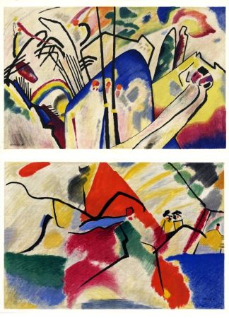 Иллюстрированная Книга Kandinsky - DERRIÈRE LE MIROIR N° 77-78. KANDINSKY. Période dramatique 1910-1920. 2 lithographies en couleurs (Juillet 1955)