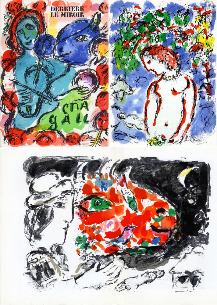 Иллюстрированная Книга Chagall - Derrière Le Miroir n° 198 - CHAGALL. Exposition de 31 peintures de 1968 à 1971. Mai 1972.