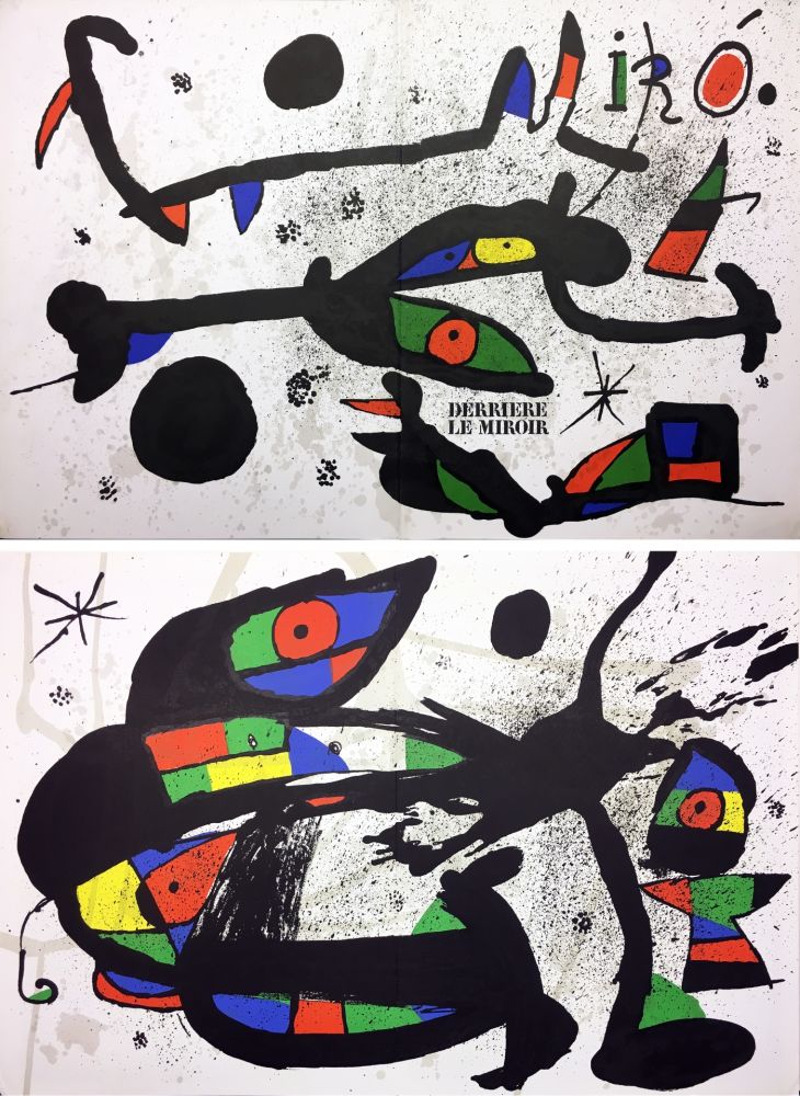 Литография Miró - Derrière Le Miroir n° 231 . MIRÓ. SCULPTURES. 2 LITHOGRAPHIES ORIGINALES (1978).