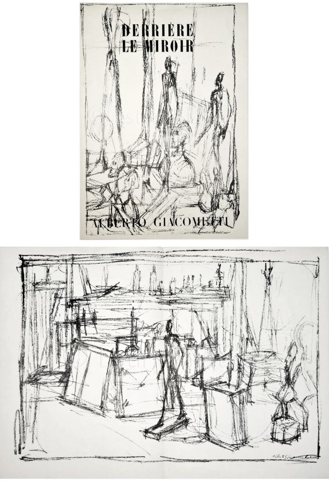 Иллюстрированная Книга Giacometti - Derrière le Miroir n° 39-40 . GIACOMETTI. Juin 1951.