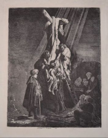 Гравюра Rembrandt - Descending From The Cross