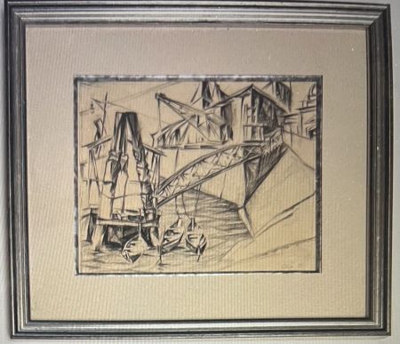 Нет Никаких Технических Oelze -  Dessin Le Port 1920 - BAUHAUS Surréalisme