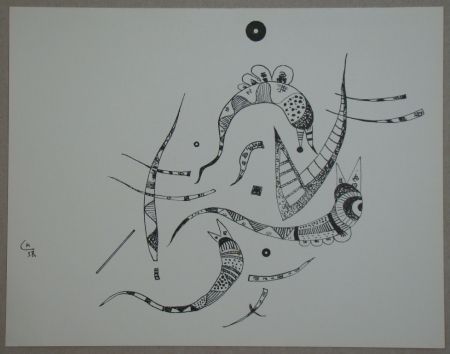 Литография Kandinsky - Dessin à la plume, 1938