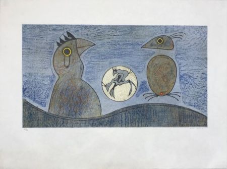 Литография Ernst - Deux Oiseaux 
