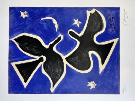 Литография Braque - Deux Oiseaux