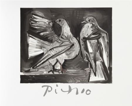 Литография Picasso - Deux Pigeons