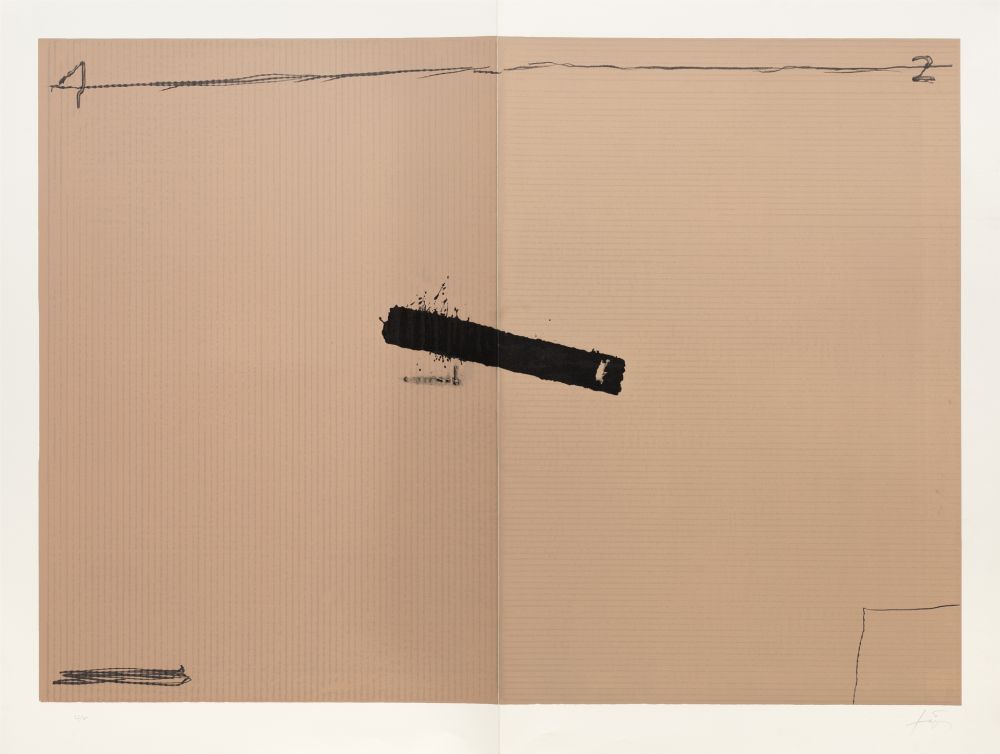 Литография Tàpies - Deux volets