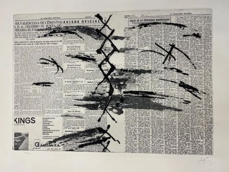 Офорт Tàpies - Diario en papel