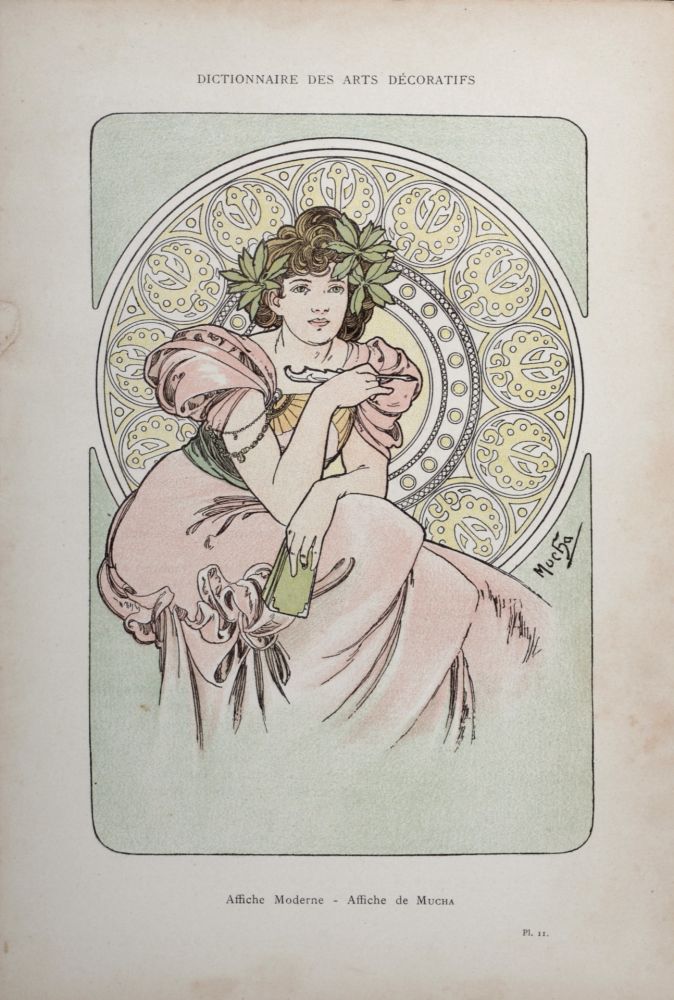 Литография Mucha - Dictionnaire des Arts Décoratifs, 1902