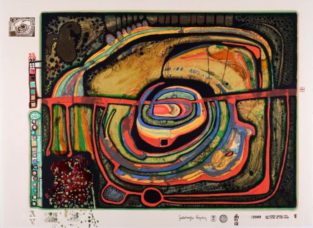 Литография Hundertwasser - Die fünfte Augenwaage, Plate 1, 1970-72