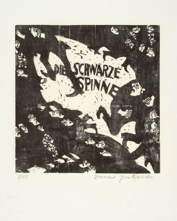 Гравюра На Дереве Gentinetta - Die schwarze Spinne. 