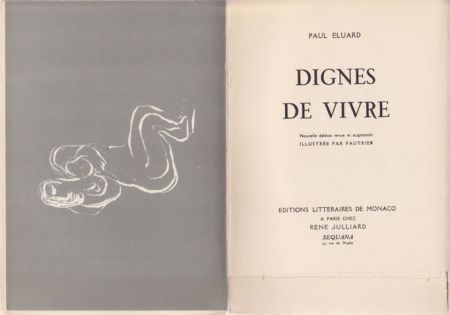 Иллюстрированная Книга Fautrier - Dignes de vivre / Paul Eluard