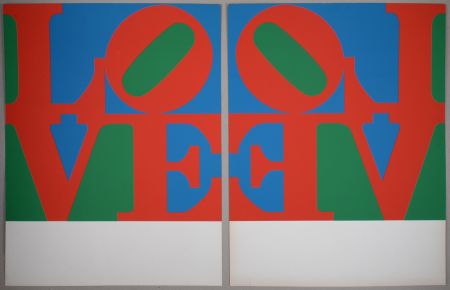 Сериграфия Indiana - Diptych, from LOVE Wall (LOVE Frieze), 1967 - Hand-signed