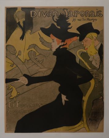 Литография Toulouse-Lautrec - Divan Japonais, 1893 - Large original lithograph poster