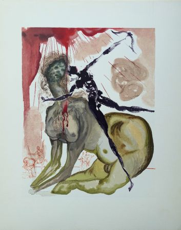 Гравюра На Дереве Dali - Divine Comédie, Enfer 12, Le minotaure