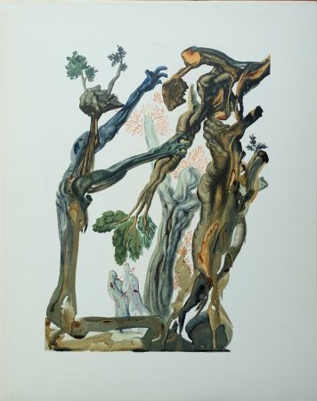 Гравюра На Дереве Dali - Divine Comédie, Enfer 13, La forêt des suicidés