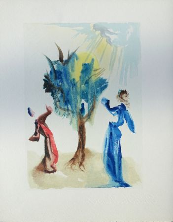 Гравюра На Дереве Dali - Divine Comédie, Purgatoire 24, L'arbre du châtiment