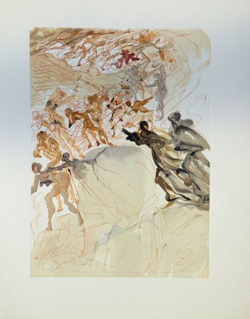 Гравюра На Дереве Dali - Divine Comédie, Purgatoire 25, La luxure