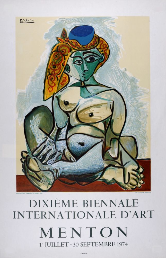 Литография Picasso (After) - Dixième Biennale Internationale d'Art, Menton, 1974
