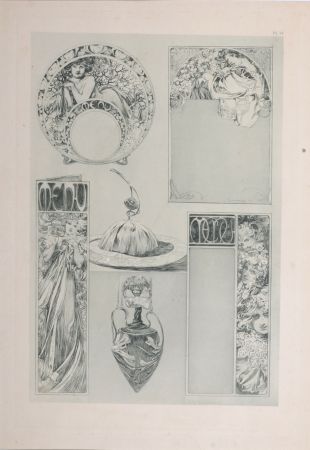 Литография Mucha - Documents Décoratifs - PLATE 34, 1902 