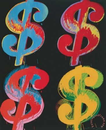 Сериграфия Warhol - Dollar Sign (4) by Andy Warhol 